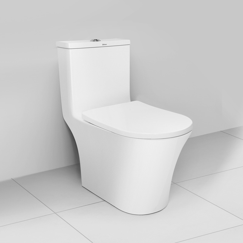 1-stykke Rimless Tornado Flush Let-rengørende glasur keramisk toilet